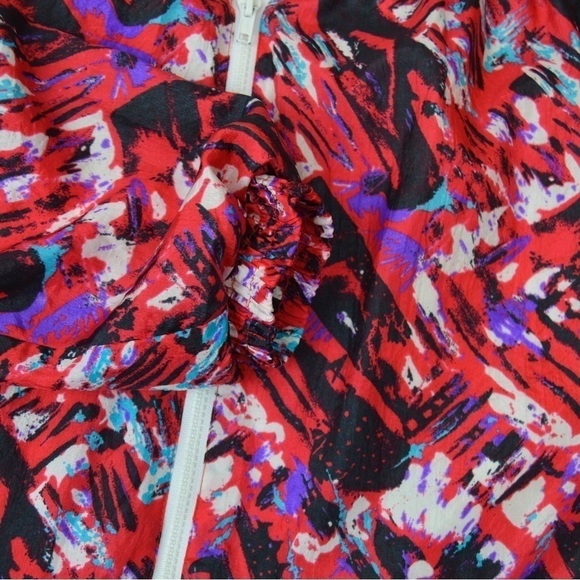 Vintage 80’s Large Spray Nylon Zip Bomber Style Windbreaker, Large - Picture 6 of 9